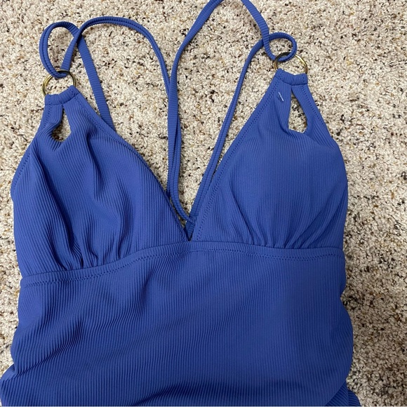 Charmo swimsuit women's size medium 8 blue one piece strappy new with tags - Picture 4 of 13